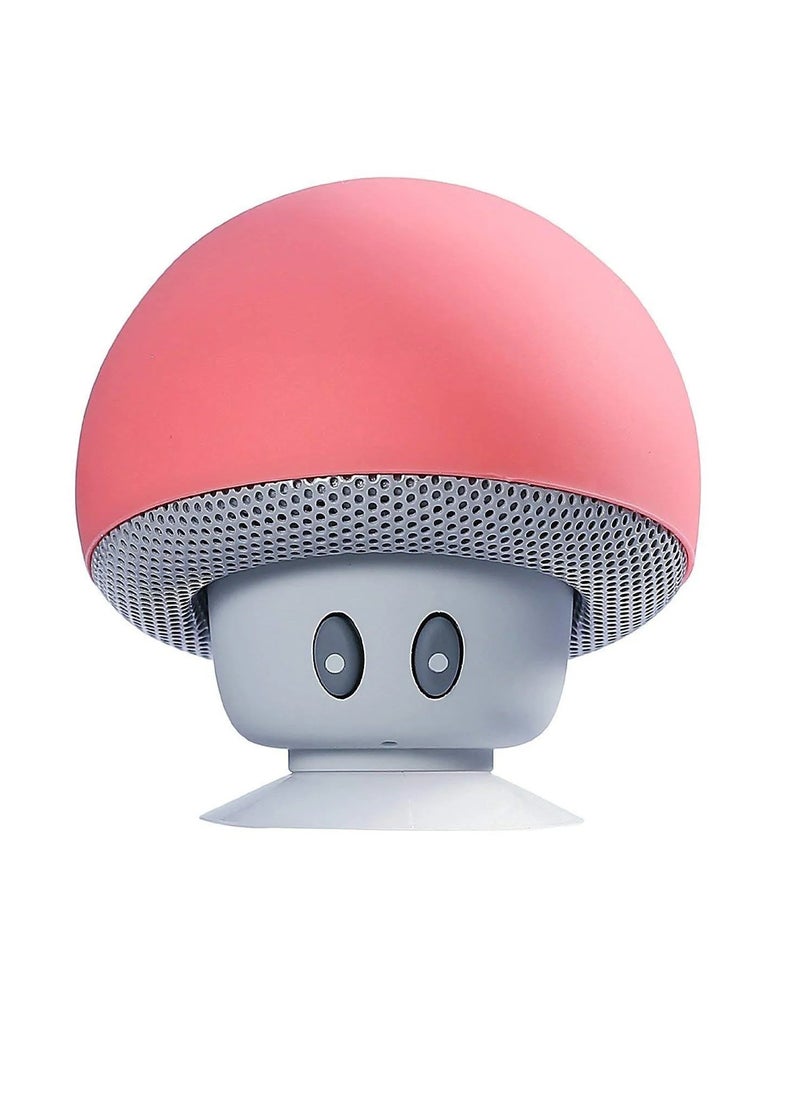 Portable Bluetooth Speaker, High Quality Wireless Mushroom Speaker With Built In Microphone, Noise Cancelation Subwoofer With Suction Cup, Phone USB Speaker For Cycling Picnic Outdoor, (1pc, Red)