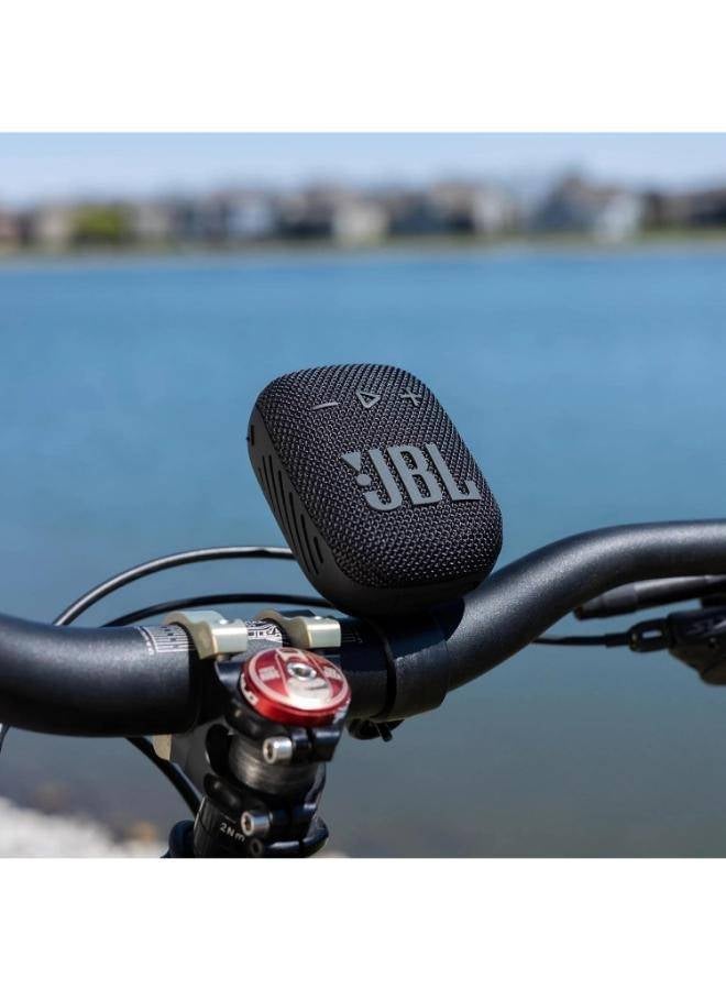 JBL Wind 3 FM Bluetooth Handlebar Speaker, Black Black