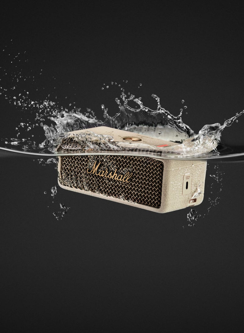 Emberton III Portable Bluetooth Speaker - Water Resistant Wireless Speaker Portable Speaker with 32+ Hours of Playtime - Cream