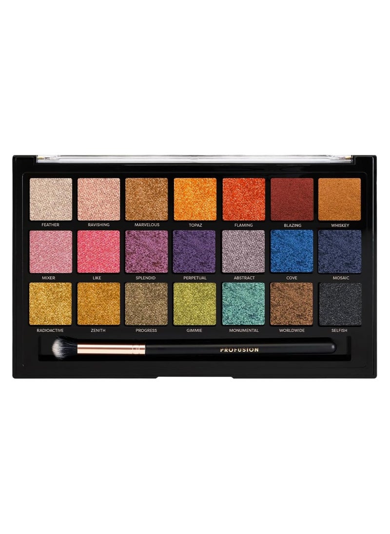 Enchanted 21 Shade Eyeshadow Palette and Brush Get Mesmerizing Eye Magic and Day to Night Glam with the Enchanted Palette Sparkle and Shine with Vibrant Colors