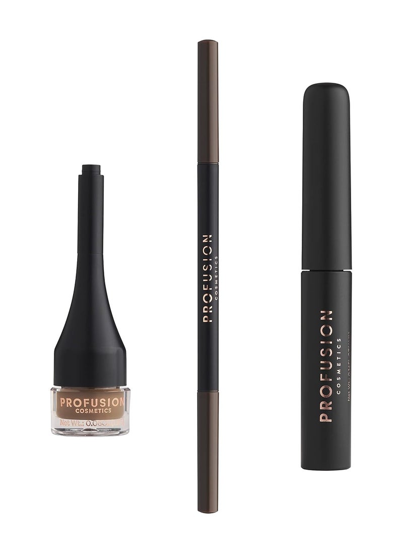 Ultimate Brow Sculpt Gel for Ideal Brow Achieve Laminated Mesmerizing Brow with Brow Sculpt Gel with Dual Ended Tool Brow Pomade with Creamy Texture and Brow Pencil Dark Brown