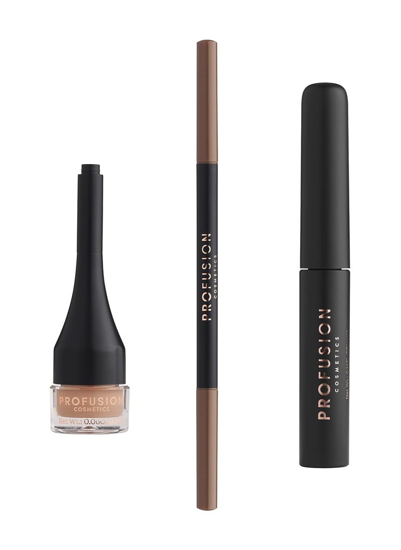 Ultimate Brow Sculpt Gel for Ideal Brow Achieve Laminated Mesmerizing Brow with Brow Sculpt Gel with Dual Ended Tool Brow Pomade with Creamy Texture and Brow Pencil Soft Brown