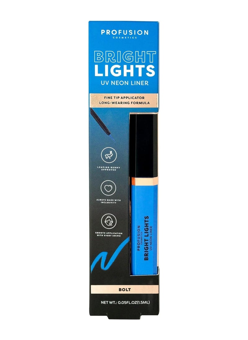 Bright Lights Neon and Pastel Graphic Liners Blue