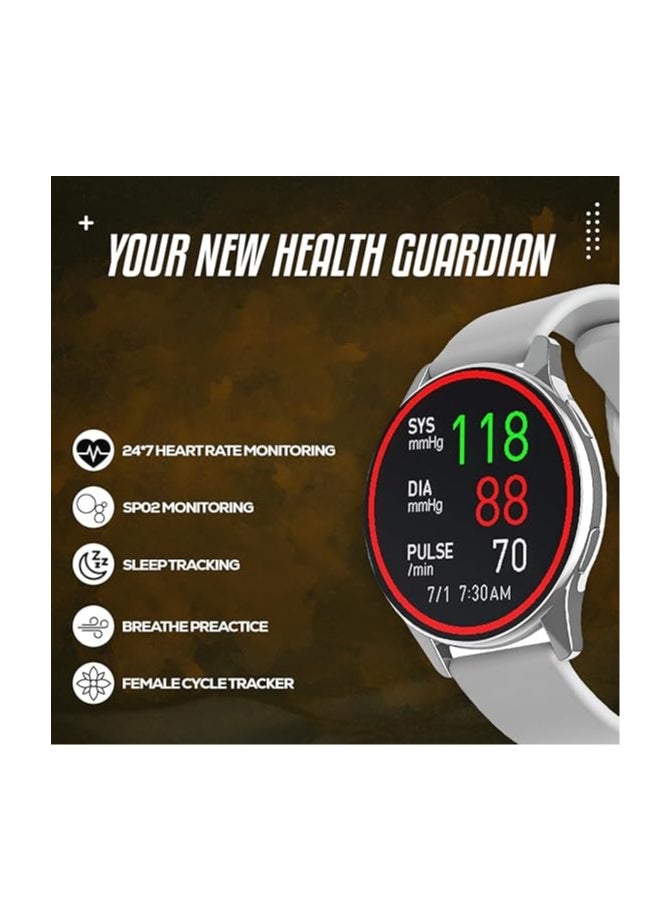 GAMESIR EVO Vista Premium Smartwatch, 1.3” HD Display Bluetooth Calling, Fitness & Sleep Tracker, 100+ Sports Modes, IP67 Waterproof Compatible with Android & iOS for Men’s & Women (Grey)