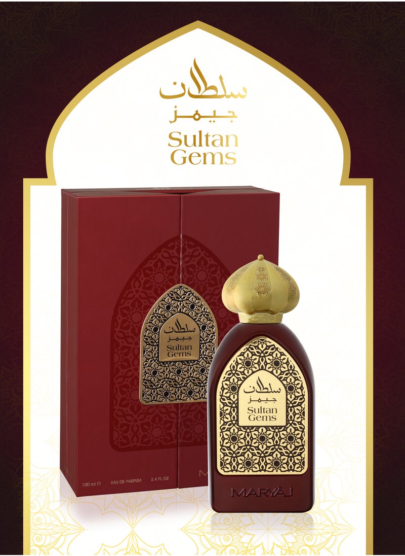 Sultan Gems Unisex Oriental Eau De Parfum, 100 ml