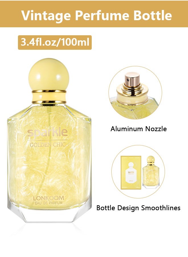 LONKOOM Sparkle Golden Chic EDT For women 100ML