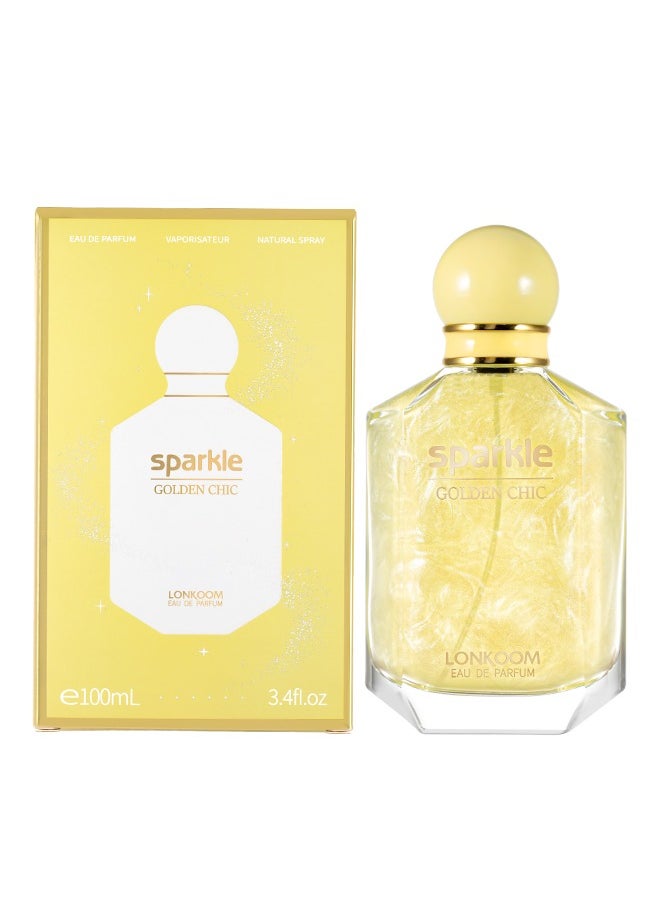 LONKOOM Sparkle Golden Chic EDT For women 100ML