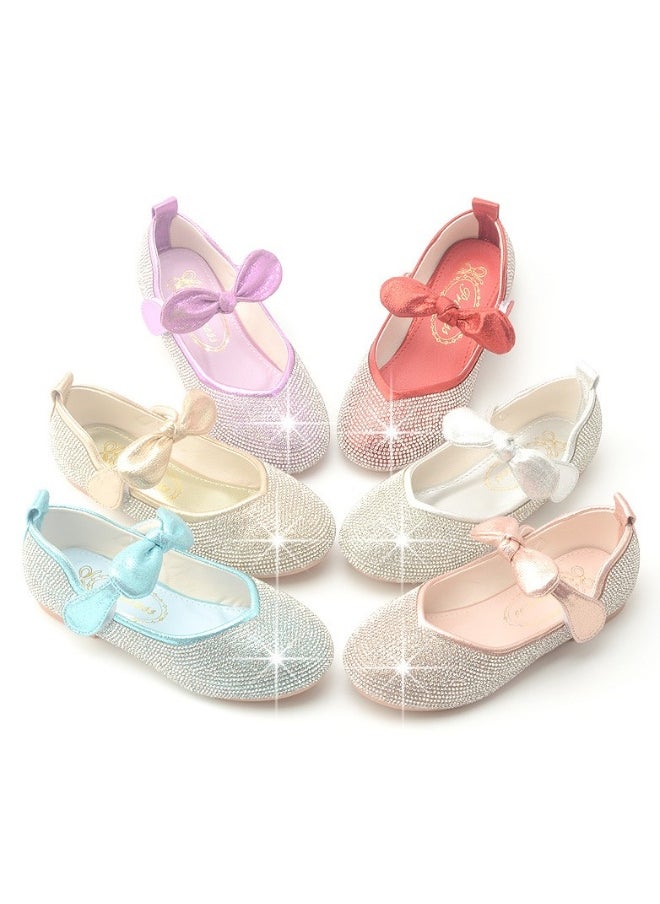 New Sequin Velcro Flat Bottomed Children's Shoes For Girls