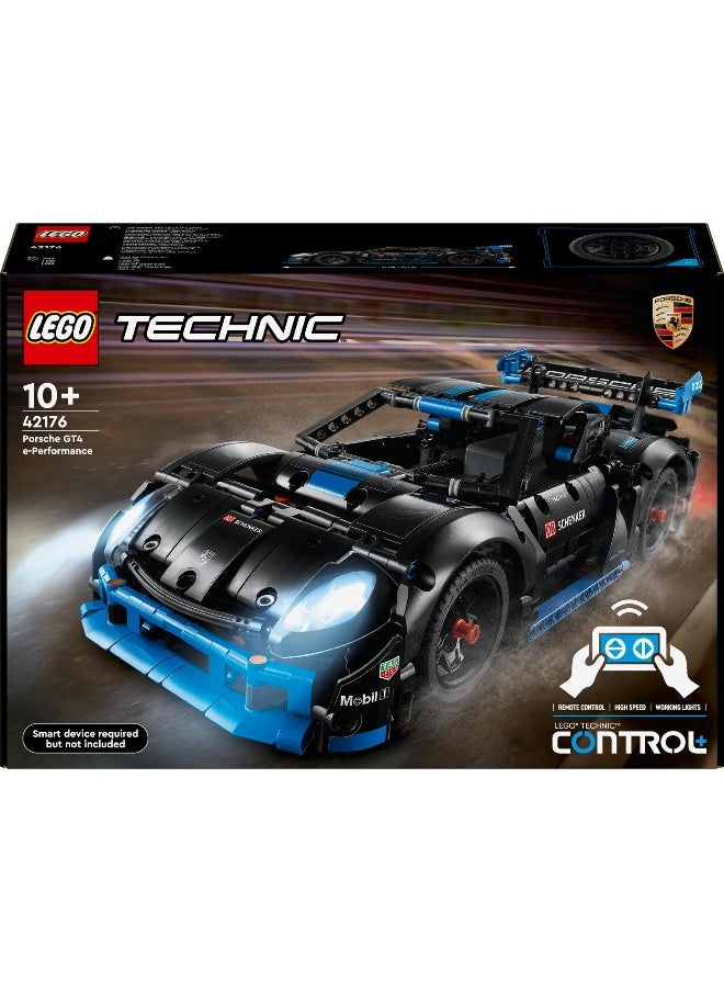 Technic Porsche Gt4 E-Performance Race Car Toy 42176 Building Toy Set (834 Pieces)