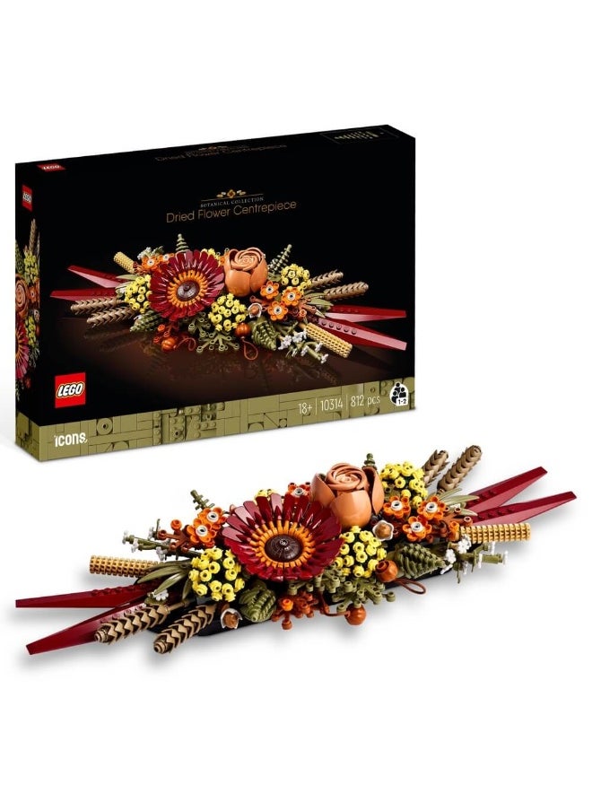 Icons Dried Flower Centrepiece 10314 Building Toy Set (812 Pieces)