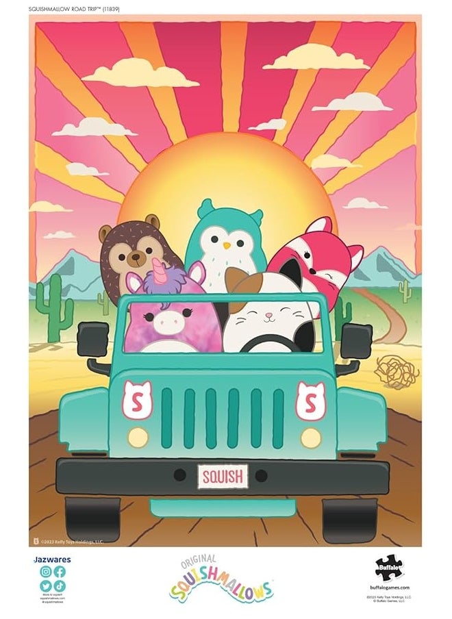 Buffalo Games - Squishmallows - Road Trip - 1000 Piece Jigsaw Puzzle for Adults Challenging Puzzle Perfect for Game Nights - 1000 Piece Finished Size is 26.75 x 19.75