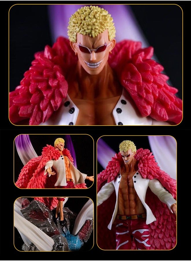 One Piece Seven Warlords of the Sea Doflamingo Anime Peripheral Figure Statue Model Ornaments