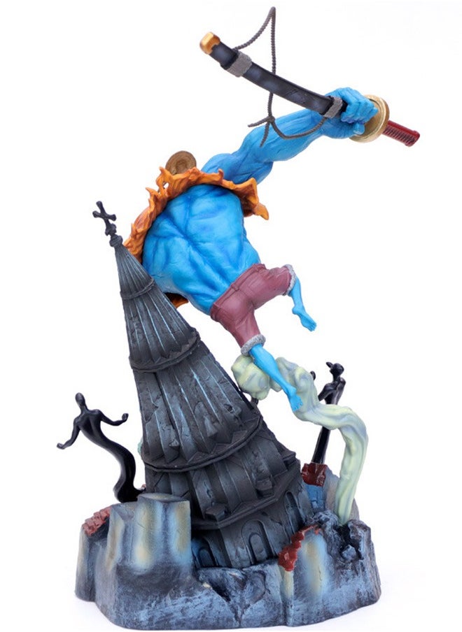 One Piece Blue Dream Demon Luffy Nightmare Anime Around Hand-made Model Statue Ornaments