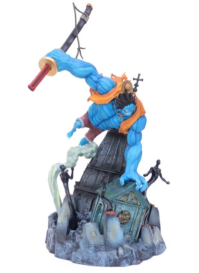 One Piece Blue Dream Demon Luffy Nightmare Anime Around Hand-made Model Statue Ornaments