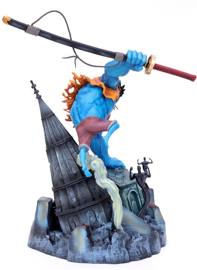 One Piece Blue Dream Demon Luffy Nightmare Anime Around Hand-made Model Statue Ornaments