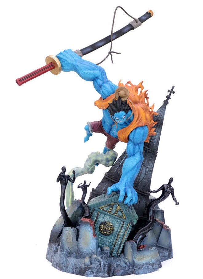 One Piece Blue Dream Demon Luffy Nightmare Anime Around Hand-made Model Statue Ornaments