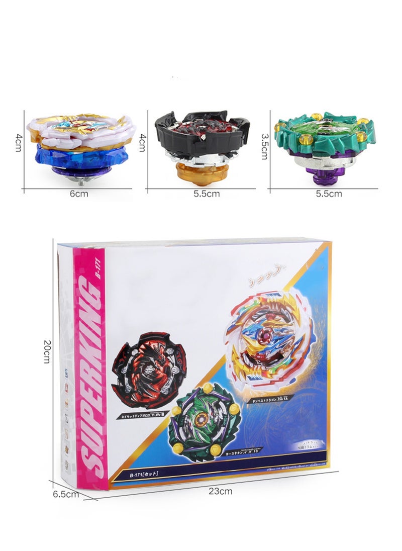 Beyblade Toy Boxed Battle Beyblade With Launcher Beyblade Toy (Fire/B171E Three Boxes In One)