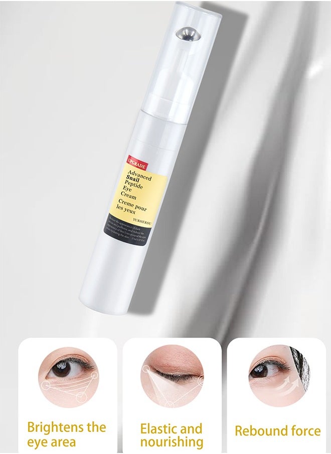 Advanced Snail Peptide Eye Cream-Anti Wrinkle Eye Cream for Dark Circles and Puffiness Reduce Fine Lines and Wrinkles with Electric Applicator Anti Aging Line Smoothing Skin Care Treatment