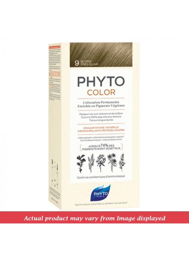 Permanent Hair Color Treatment Phytocolor Shade 9 Very Light Blond