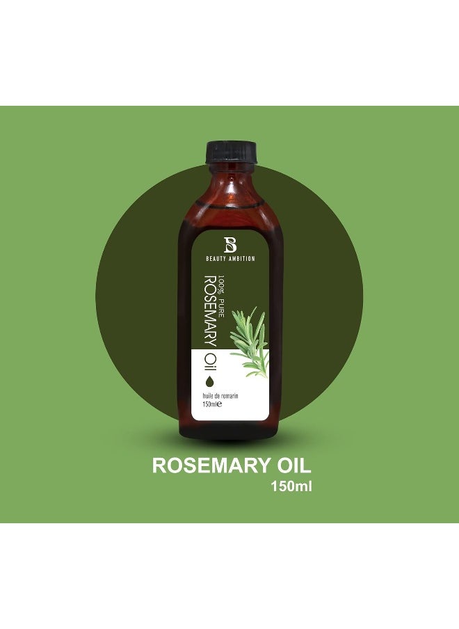 Rosemary Oil For Aromatherapy - Help Relieve Pain Plus Scalp And Hair Oil For Enhanced Shine - 150Ml