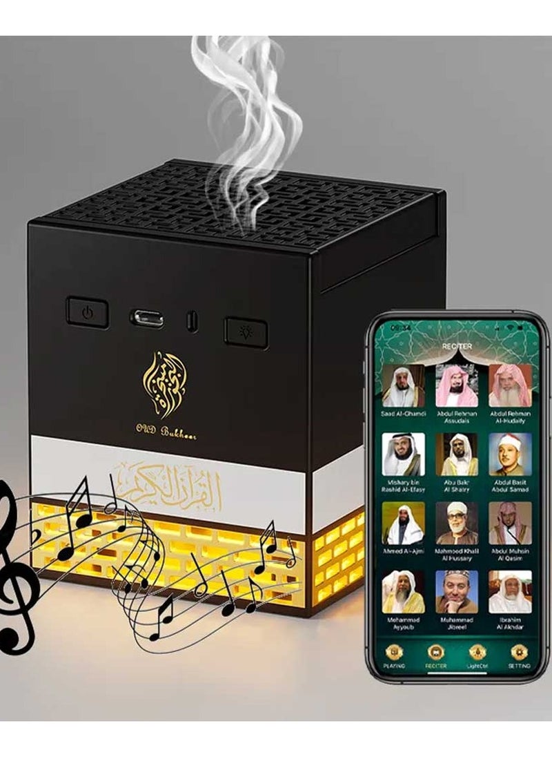 Bakhoor Arabic Electric Incense Oud Burner Lamp with Full Quran Muslim Speaker Remote and App Control