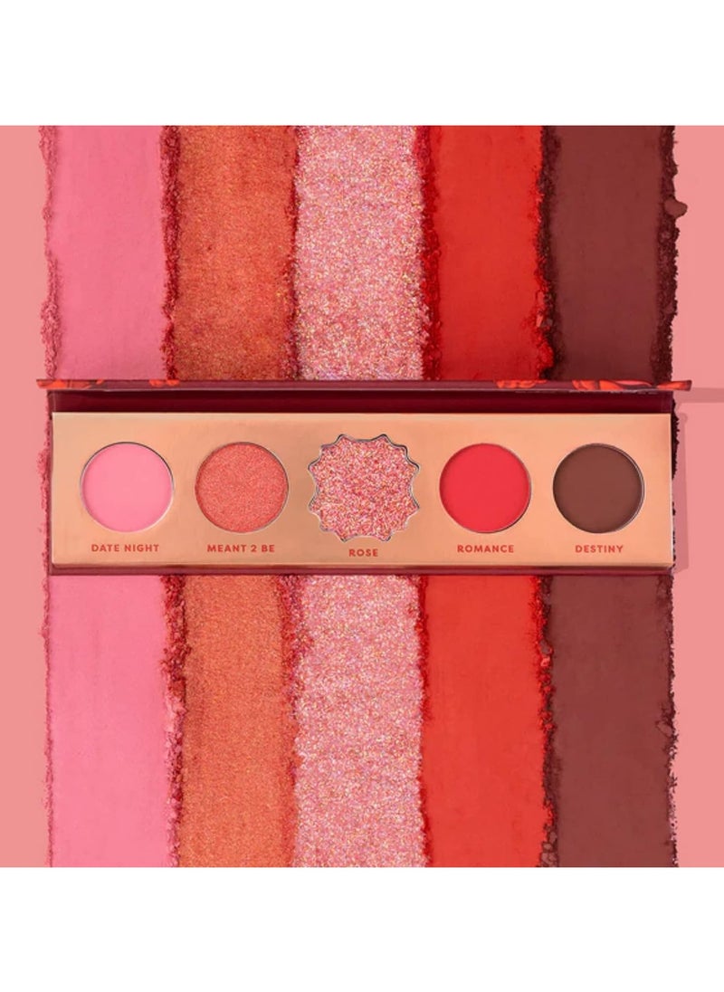 Blooming Hues 5 Shade Eyeshadow Palette Red