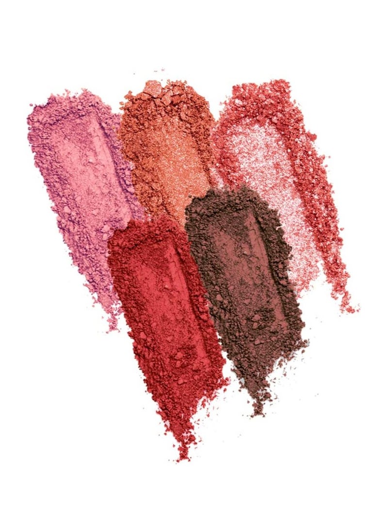 Blooming Hues 5 Shade Eyeshadow Palette Red