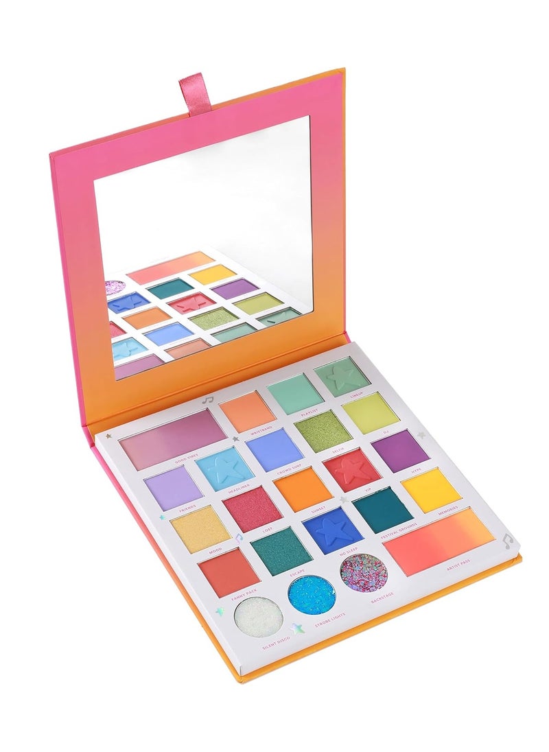 It's A Vibe Mainstage 23 Shade Eyeshadow Palette Raise Your Makeup Style With Pigmented Eyeshadows Vibrant Colors and Smooth Finish