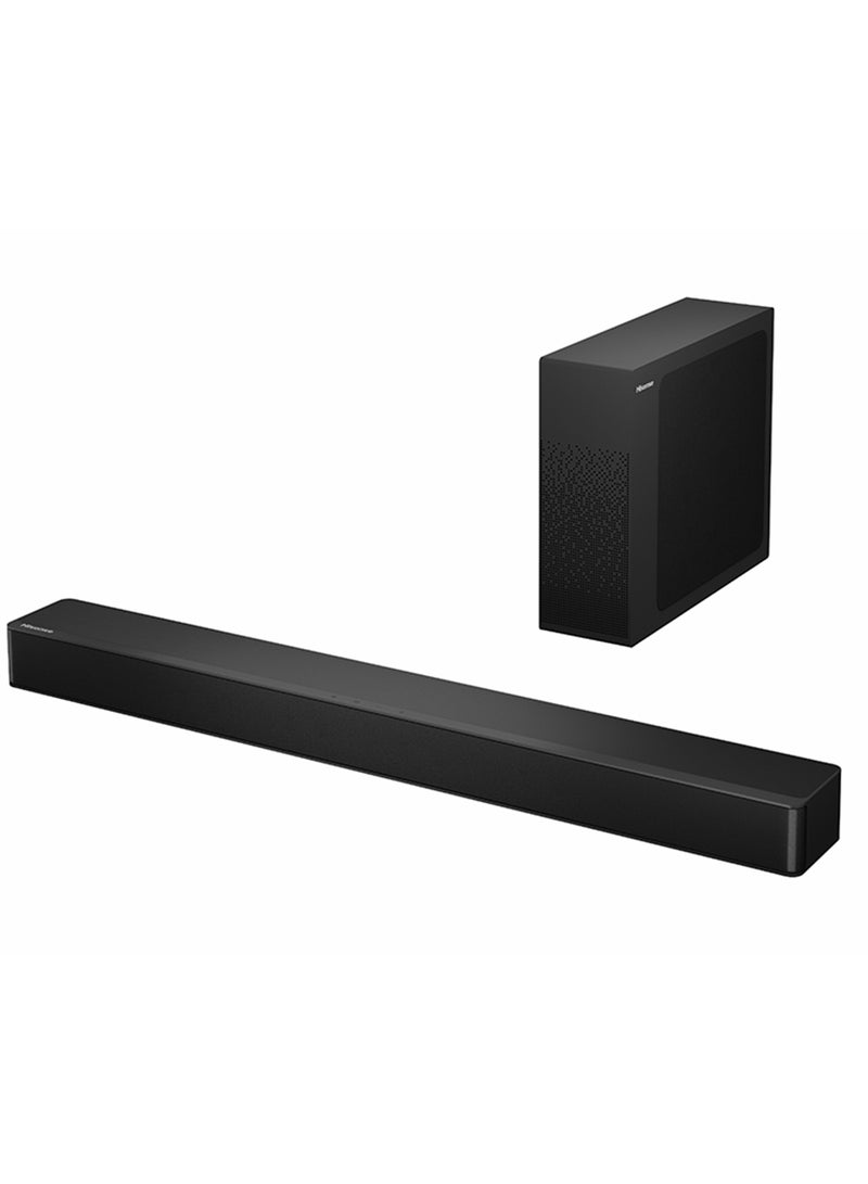 2.1 Ch 240W Sound Bar with Wireless Subwoofer - DTS Virtual X, Dolby Audio, Ezplay, Tv mode,6 EQ Modes, HDMI ARC, Bluetooth 5.3 HS2100 Black