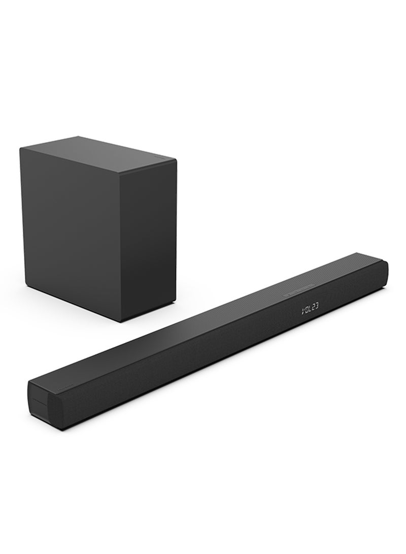 3.1 Channel Soundbar With 6.5-inch Wireless Subwoofer,Ezplay,Tv Mode, 3 Full-Range Speakers, 2 Tweeters, 480W Max Audio Power, 5.3 Wireless Bluetooth, Powered By DTS Virtual:X HS3100 Black