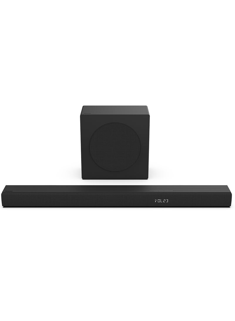 3.1 Channel Soundbar With 6.5-inch Wireless Subwoofer,Ezplay,Tv Mode, 3 Full-Range Speakers, 2 Tweeters, 480W Max Audio Power, 5.3 Wireless Bluetooth, Powered By DTS Virtual:X HS3100 Black