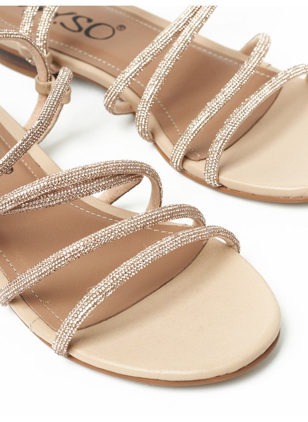 Y.SO Ladies Flat Sandals Rose Gold | Made In India