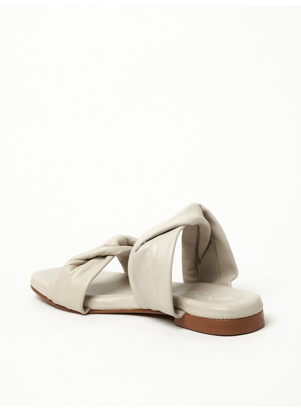 Y.SO Ladies Flat Sandals Cream | Made In India