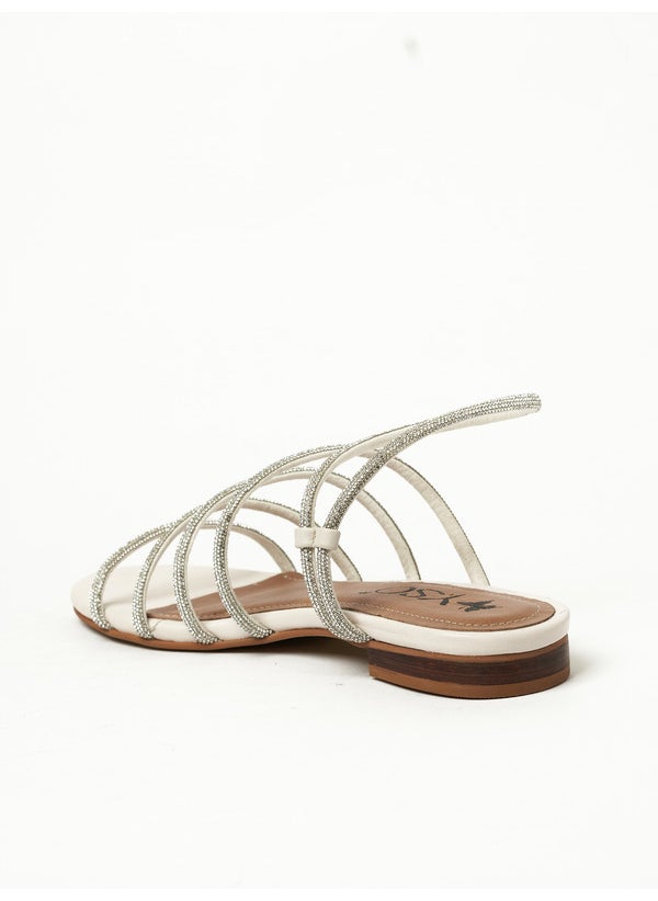 Y.SO Ladies Flat Sandals Silver | Made In India