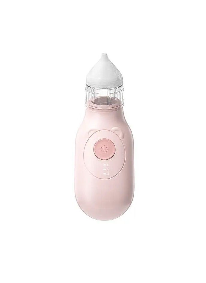 Baby Nose Cleaner Safe USB Rechargeable Electric Baby Nasal Aspirator for baby nose sucker (Pink)