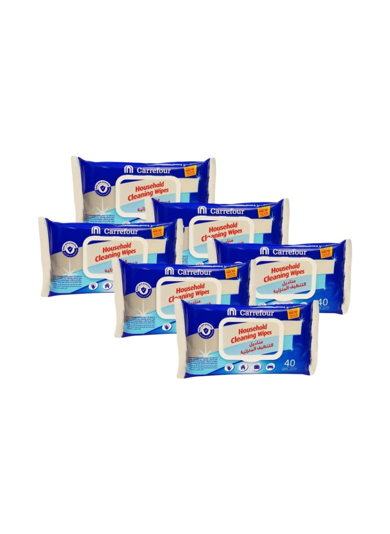 Household Cleansing 40 Wipes Pack of 6