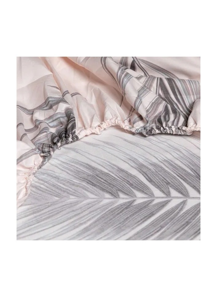 Dubai Palms Duvet Cover Set - Fits Queen, Double, and Full Beds (4 Pieces): 1X Duvet Cover 205x205cm, 1X Fitted Sheet 180x200cm + 30cm, 2X Pillowcases 50x75cm