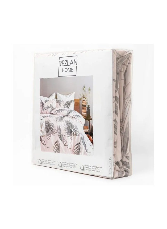 Dubai Palms Duvet Cover Set - Fits Queen, Double, and Full Beds (4 Pieces): 1X Duvet Cover 205x205cm, 1X Fitted Sheet 180x200cm + 30cm, 2X Pillowcases 50x75cm