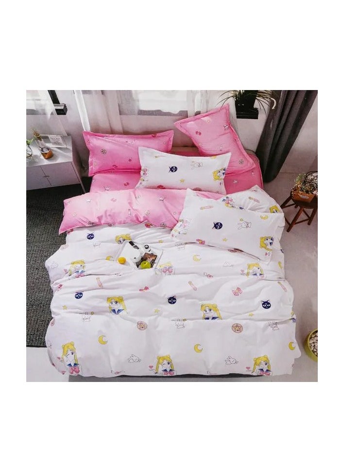 Sweety Duvet Cover Set – Single Size 3-Piece Bedding Set: 1X Duvet Cover 160x205cm, 1X Fitted Sheet 120x200cm + 30cm, 1X Pillowcase 50x75cm