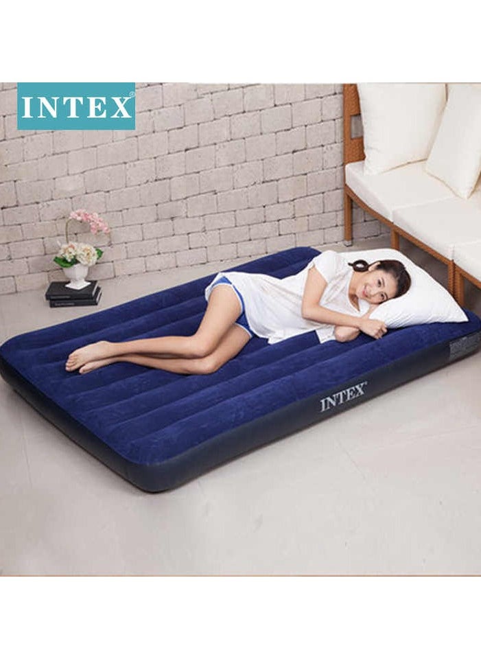 Intex 64755 Corduroy Flocked Airbed Inflatable Mattress Air Bed Classic Downy AirbedDouble King Bed