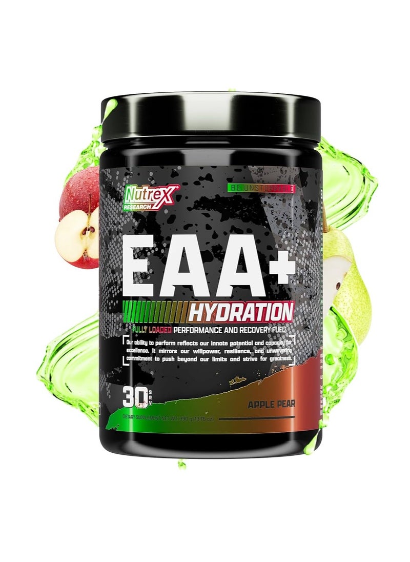 Nutrex Research EAA+ Hydration Apple Pear - Fully Loaded Performance and Recovery Fuel with Essential Amino Acids