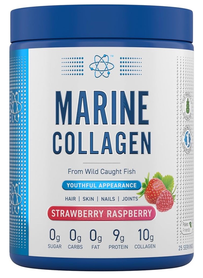 Marine Collagen Powder, Skin Hair Nails Strawberry & Raspberry 300g