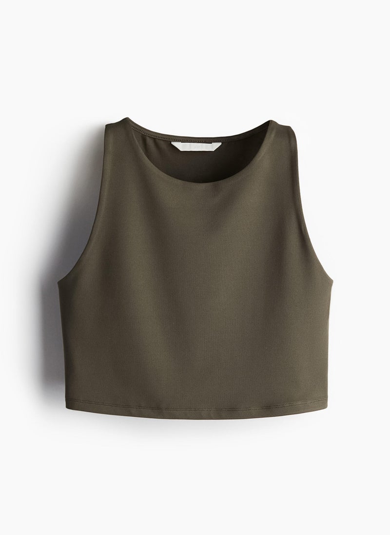 Cropped Microfibre Vest Top