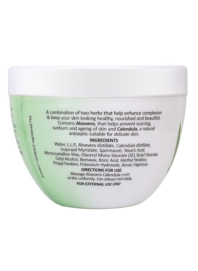 Sunny Aloevera & Calendula All Purpose Face Cream | Helps Prevent Scarring, Sunburn | Calendula Suitable For Delicate Skin | Aloevera Helps To Moisturize Skin & Gives a Healthy Glow, 500 gm