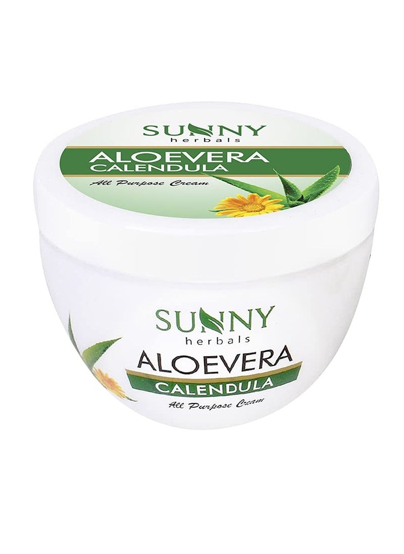 Sunny Aloevera & Calendula All Purpose Face Cream | Helps Prevent Scarring, Sunburn | Calendula Suitable For Delicate Skin | Aloevera Helps To Moisturize Skin & Gives a Healthy Glow, 500 gm