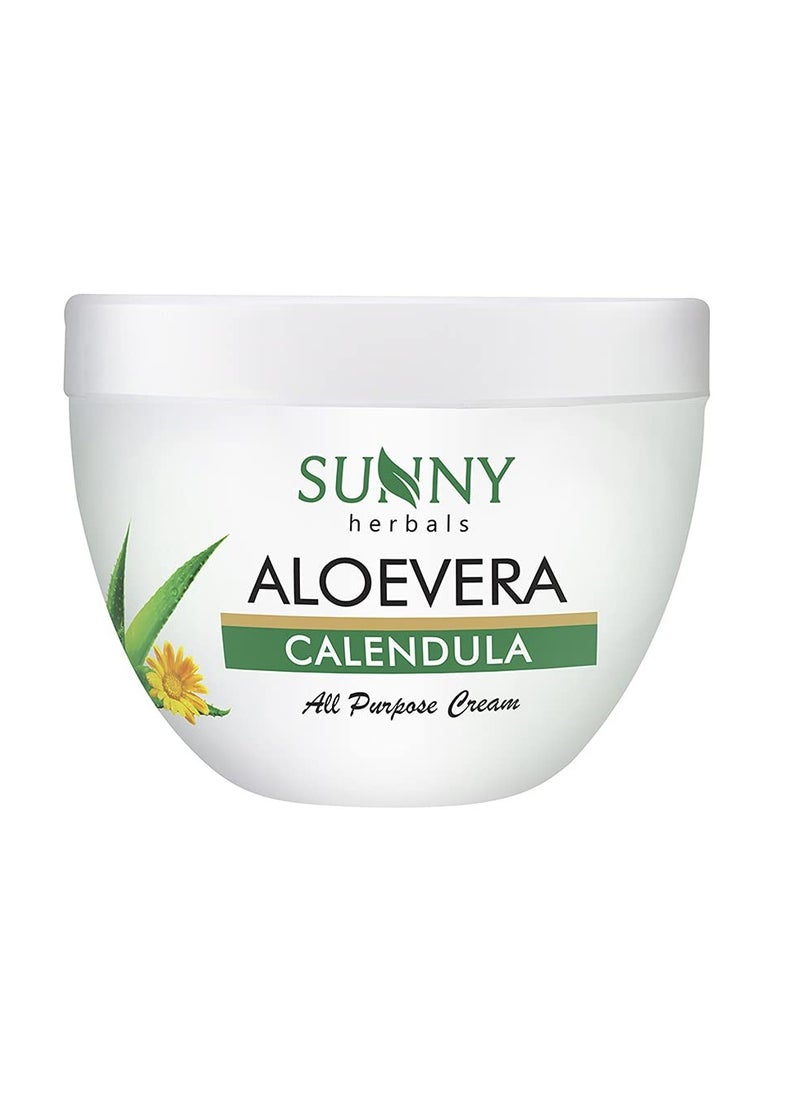 Sunny Aloevera & Calendula All Purpose Face Cream | Helps Prevent Scarring, Sunburn | Calendula Suitable For Delicate Skin | Aloevera Helps To Moisturize Skin & Gives a Healthy Glow, 500 gm