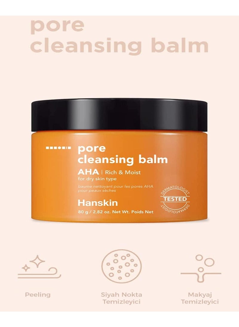 Hanskin Pore Cleansing Balm Aha Rich & Moist 80G