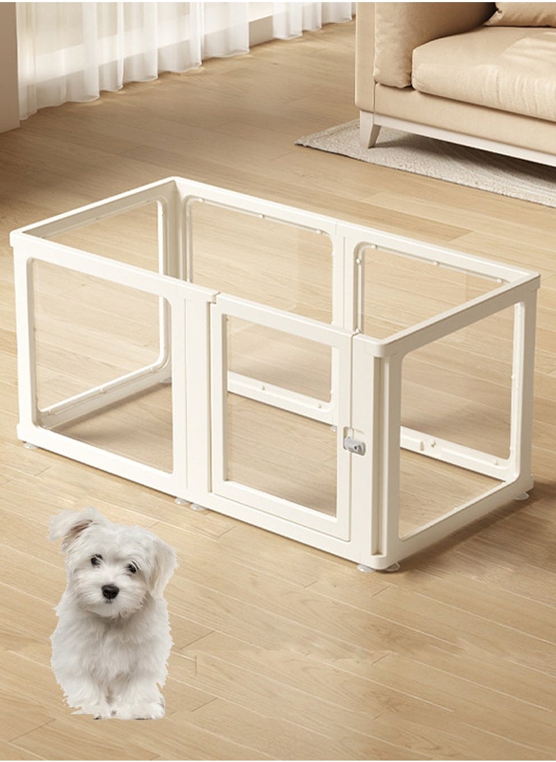 Pet Dog Fence Full Transparent Acrylic Small Dog Indoor Home Dog House Balcony Security Fence Dog Cage