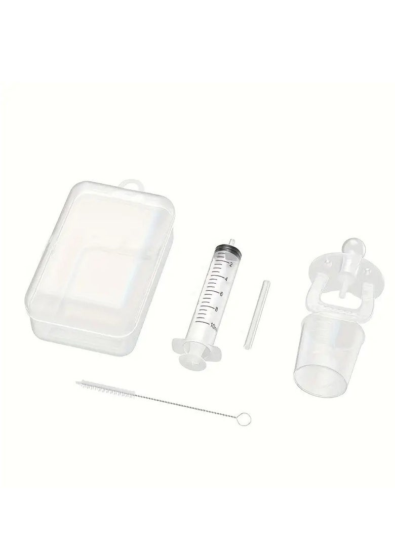 1pc Silicone Syringe Baby Pacifier Feeder, Food Fruit Milk Juice Medicine Feeder