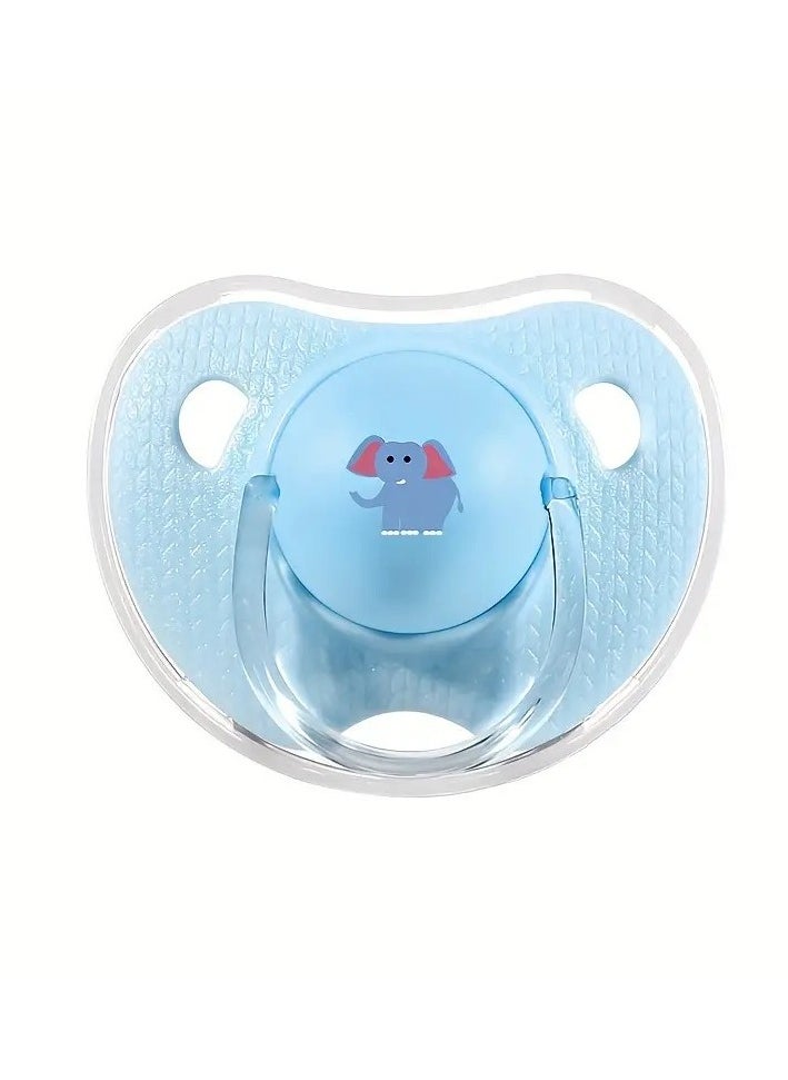 Cartoon Pattern Thumb Shaped Pacifier, Silicone Teething Pacifier With PP Box